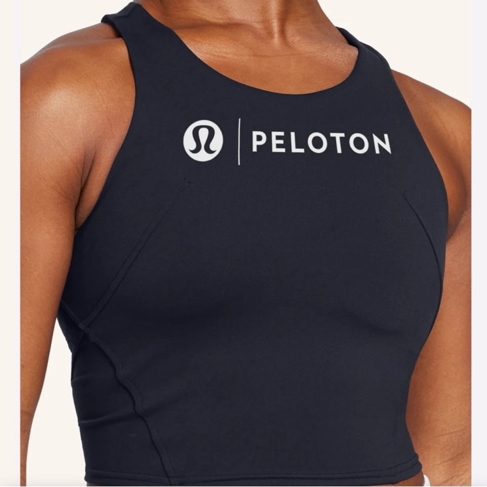 lululemon athletica Navy Blue  Peloton Crop Tank